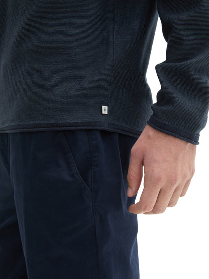 Tom Tailor Denim Male Pullover Rollkante Baumwolle