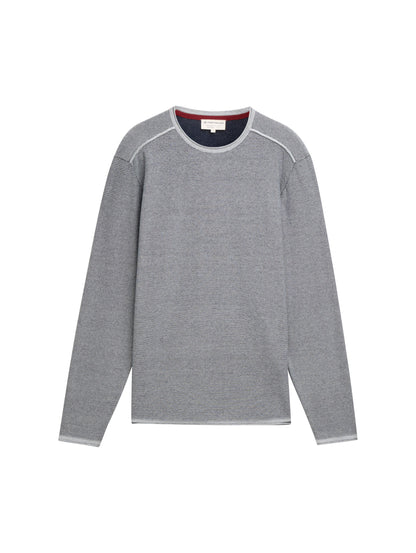 Tom Tailor Denim Male Pullover Rollkante Baumwolle
