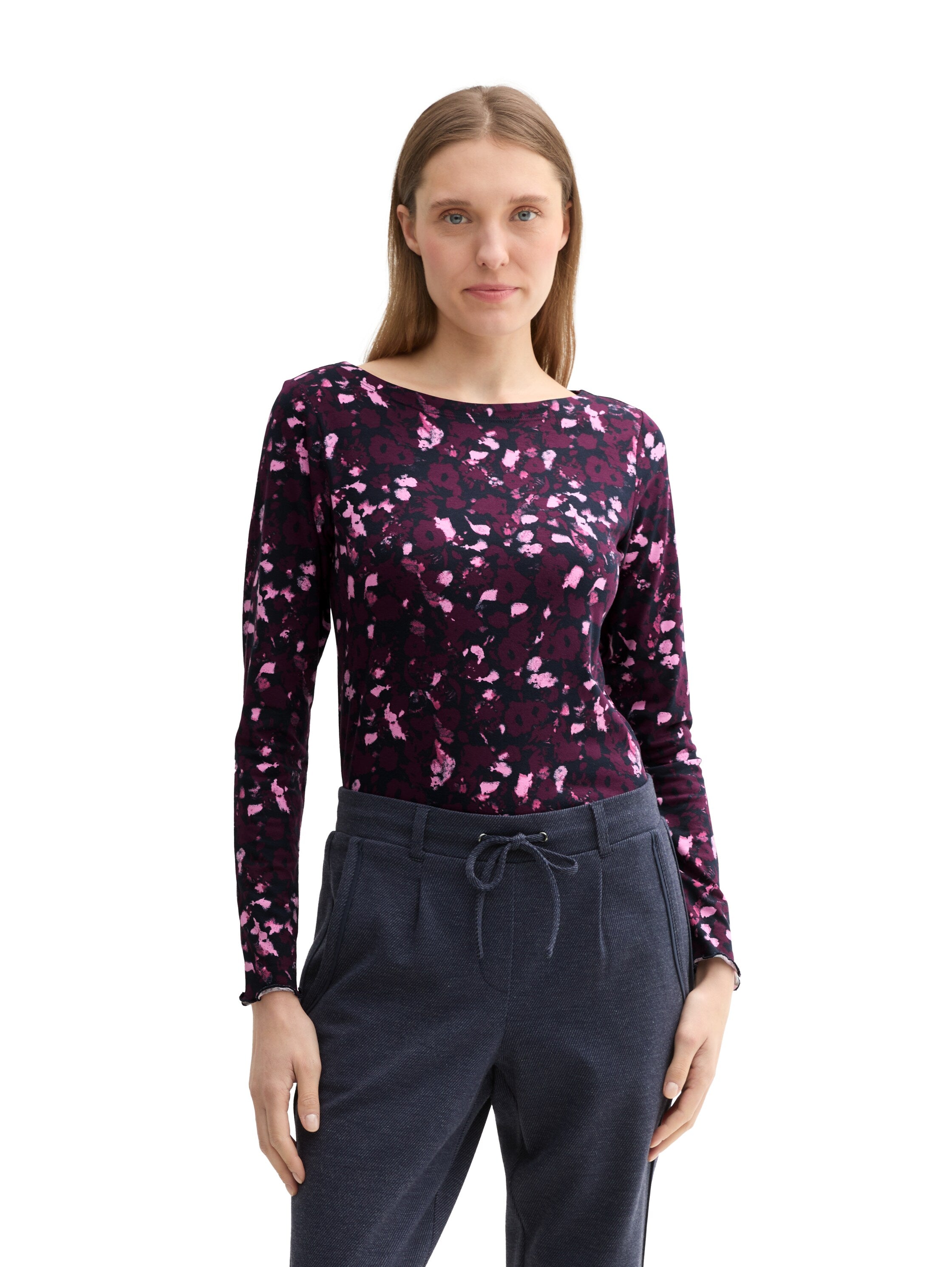 Basic Longsleeve mit Alloverprint