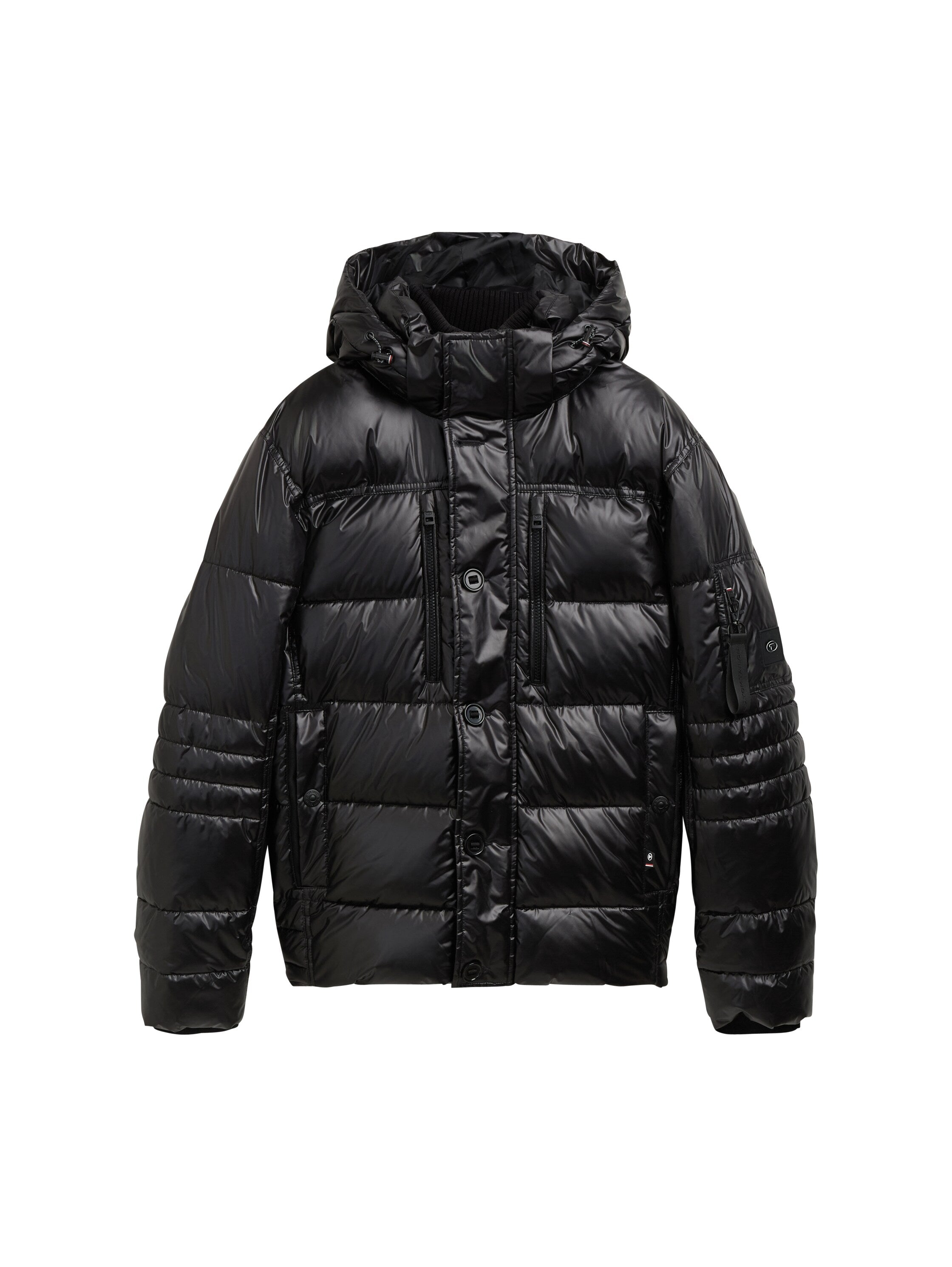 Tom Tailor Denim Herren Pufferjacke mit abnehmbarer Kapuze