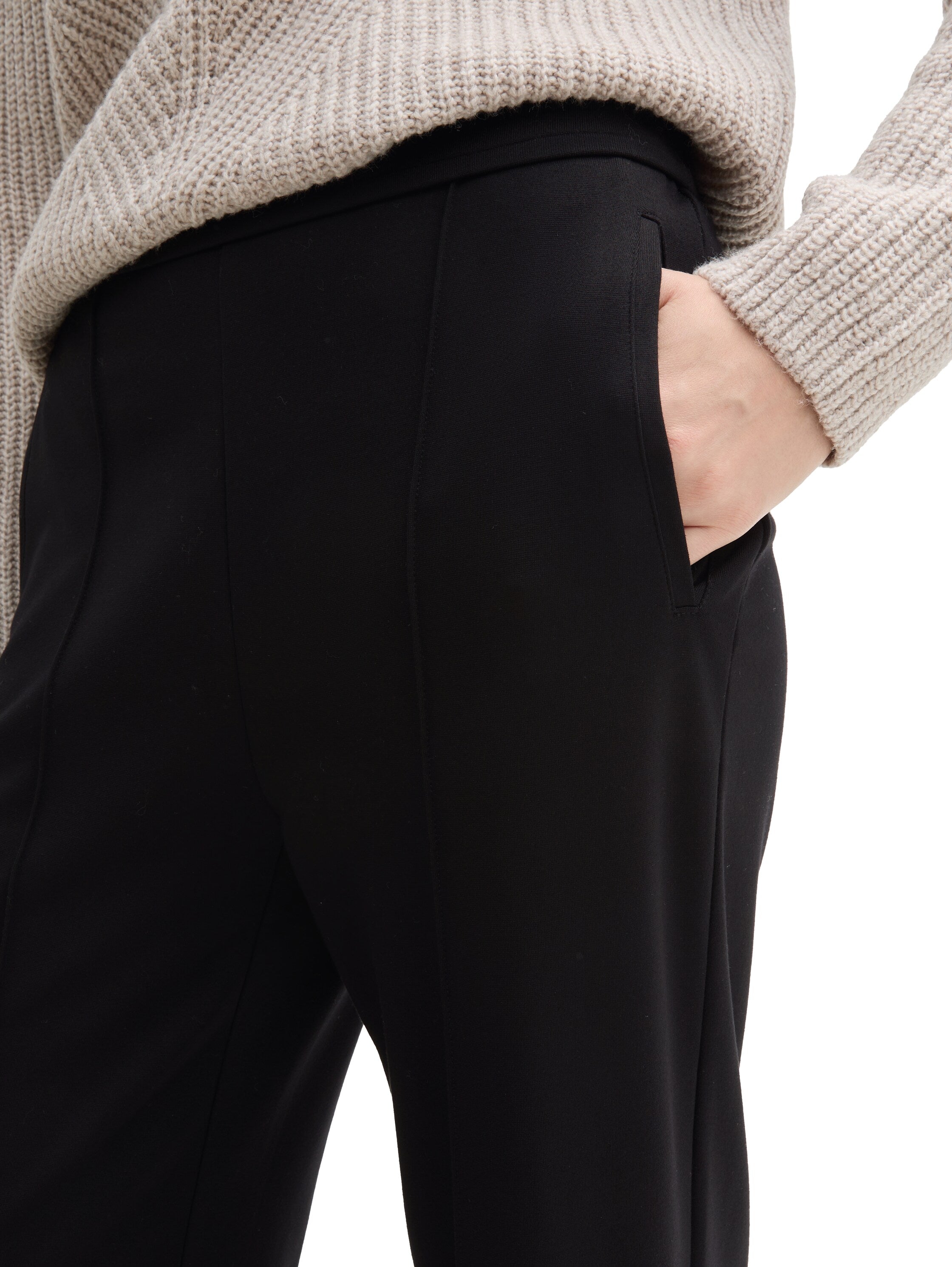 TTLEA Straight Fit Damen Hose hohe Bundhöhe gerades Bein