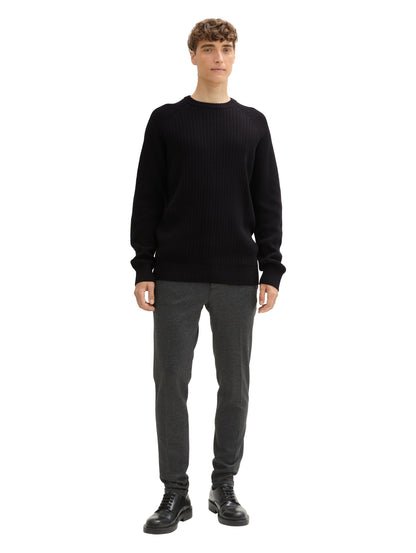 Tom Tailor Denim Herren Pullover Basic Crewneck Rippbündchen L