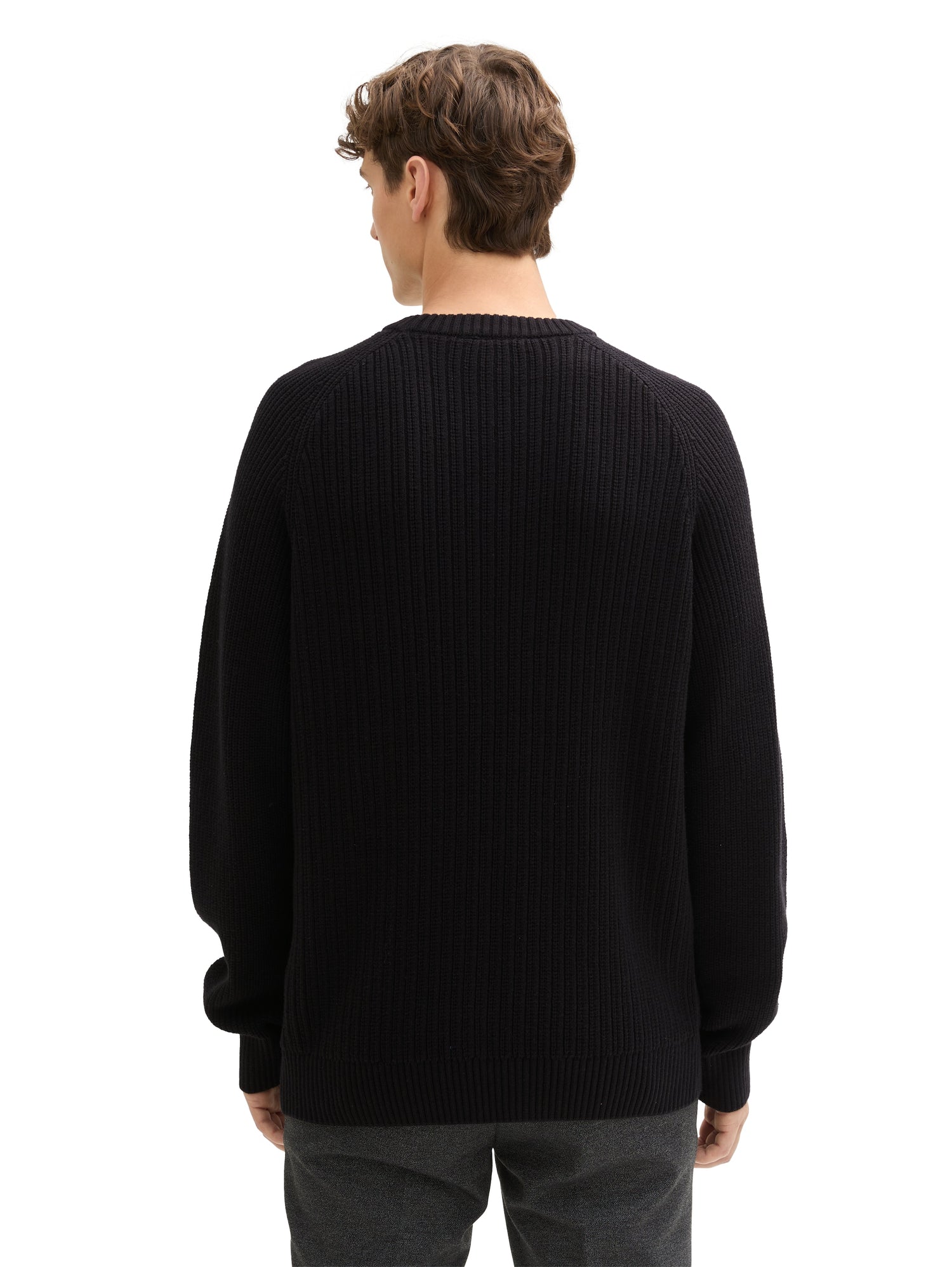 Tom Tailor Denim Herren Pullover Basic Crewneck Rippbündchen L