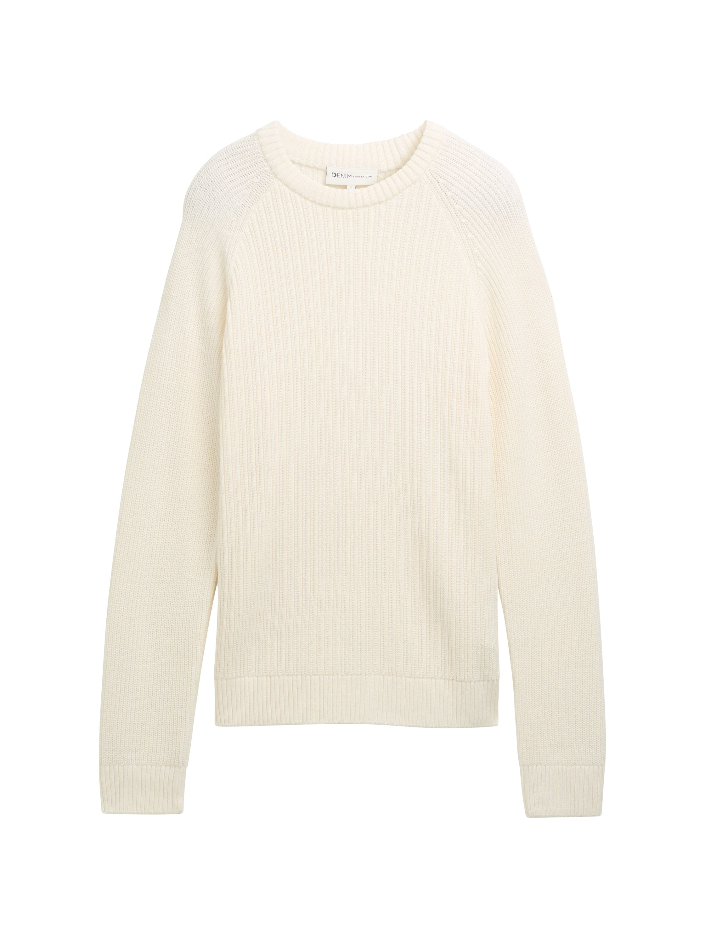 Tom Tailor Denim Herren Pullover Basic Crewneck Rippbündchen L