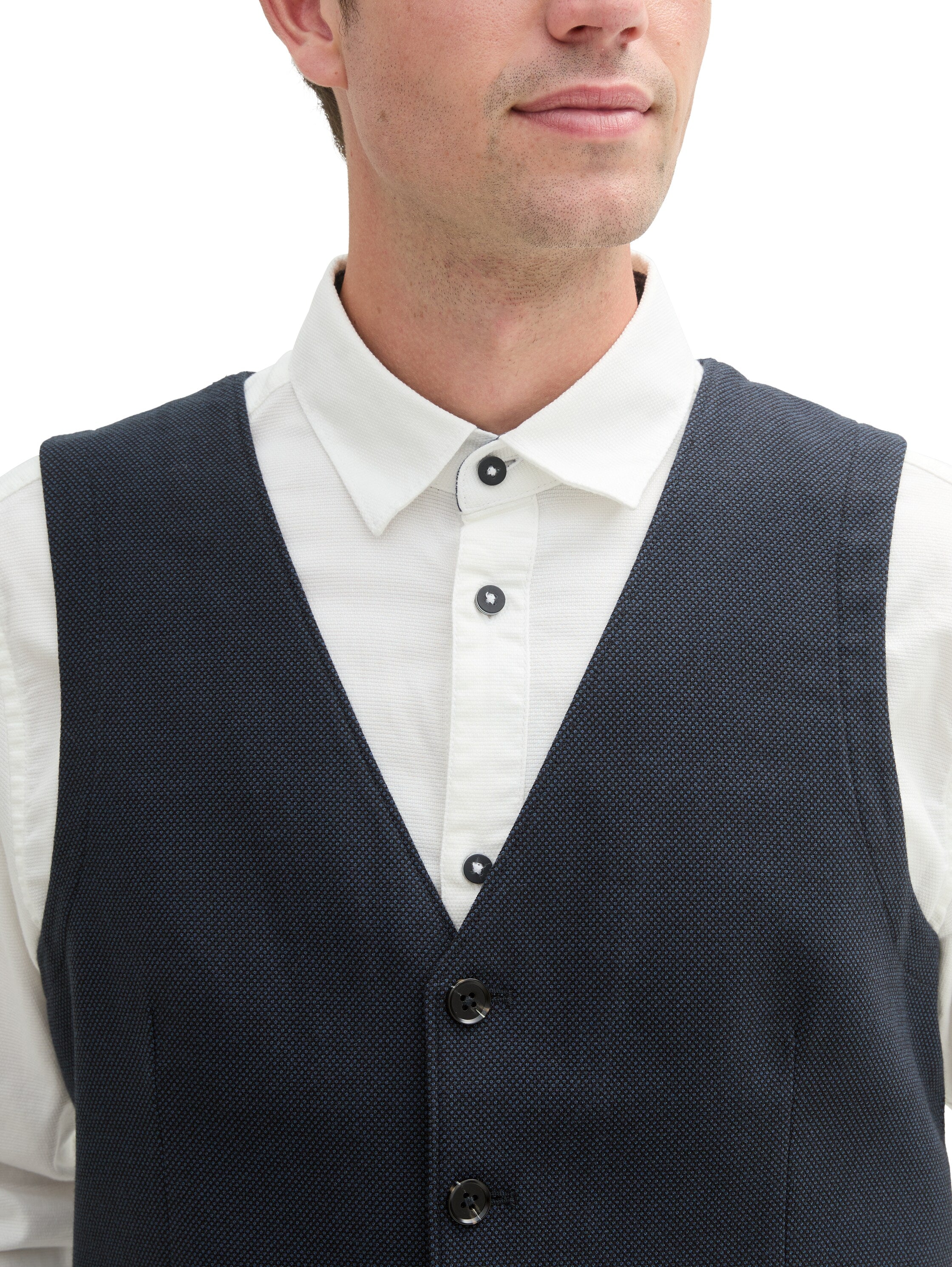 Tom Tailor Denim Herren Sakko-Weste Abnähern Verstellbare Schnalle