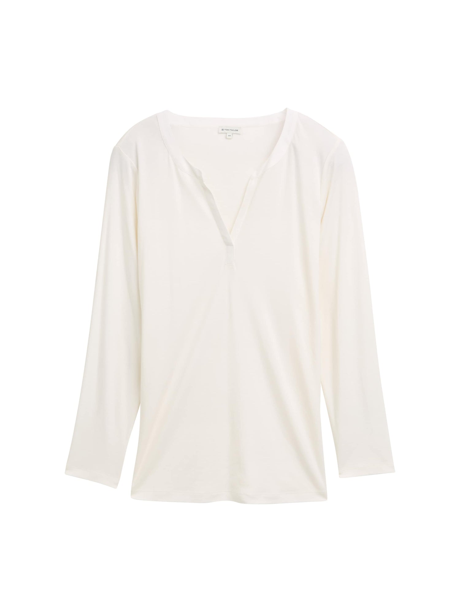 Tom Tailor Denim Female Langarmshirt aus Lyocell Erwachsene Weiblich Pflegeleicht