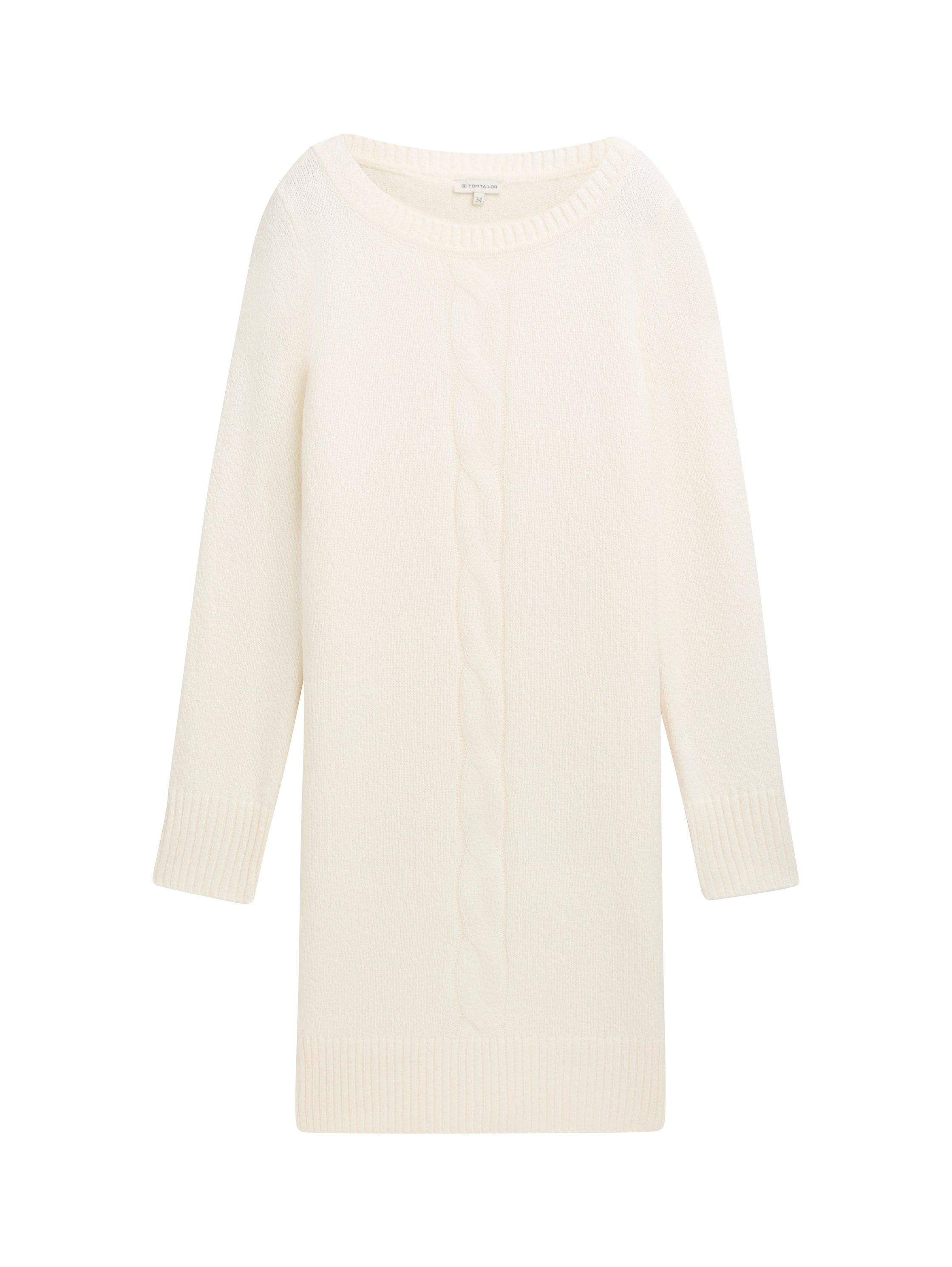 Strickkleid mit Zopfmuster