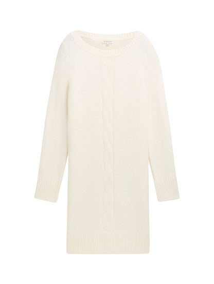Strickkleid mit Zopfmuster