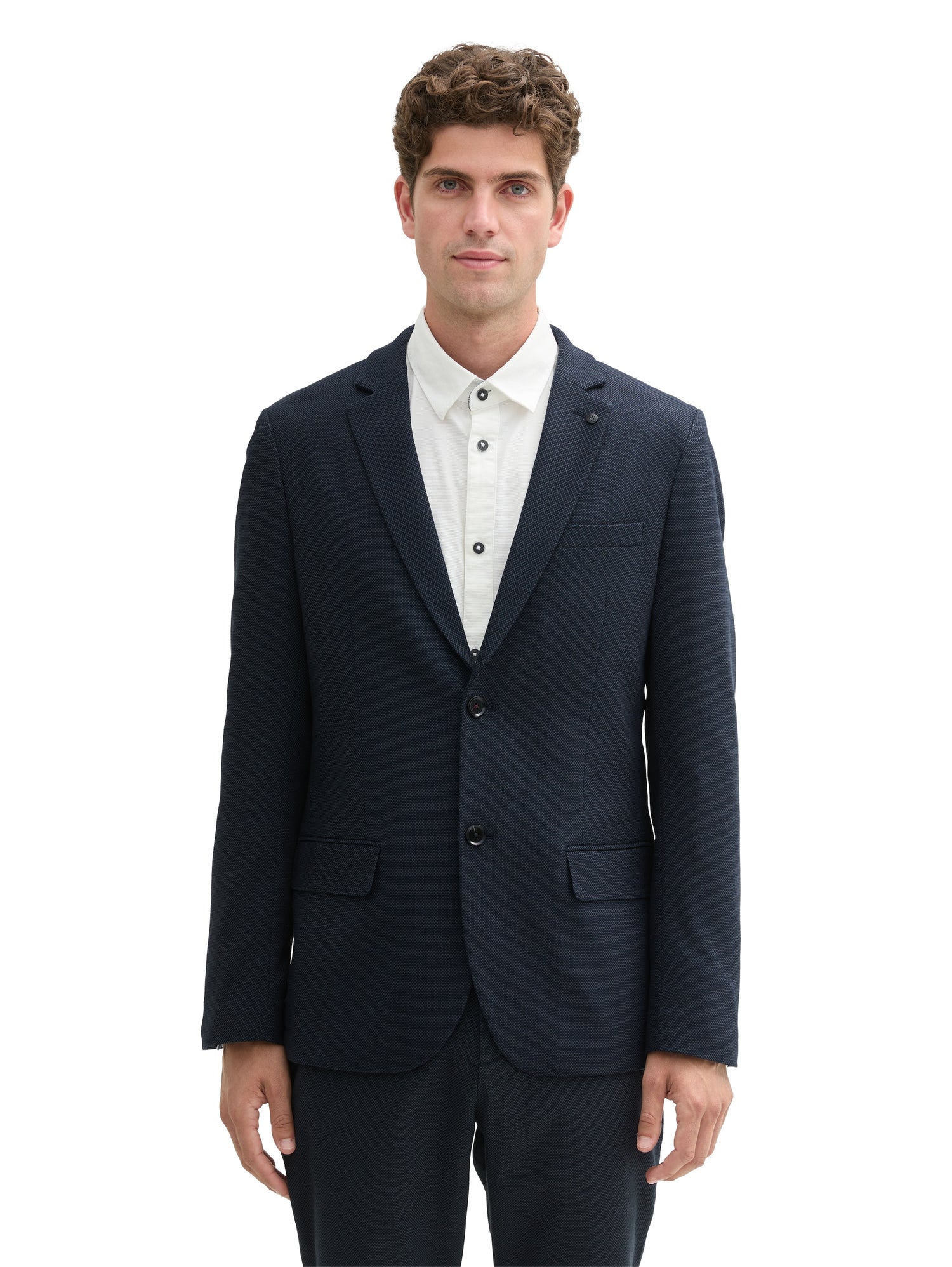 Strukturiertes Sakko Herren Blazer mit Paspeltaschen