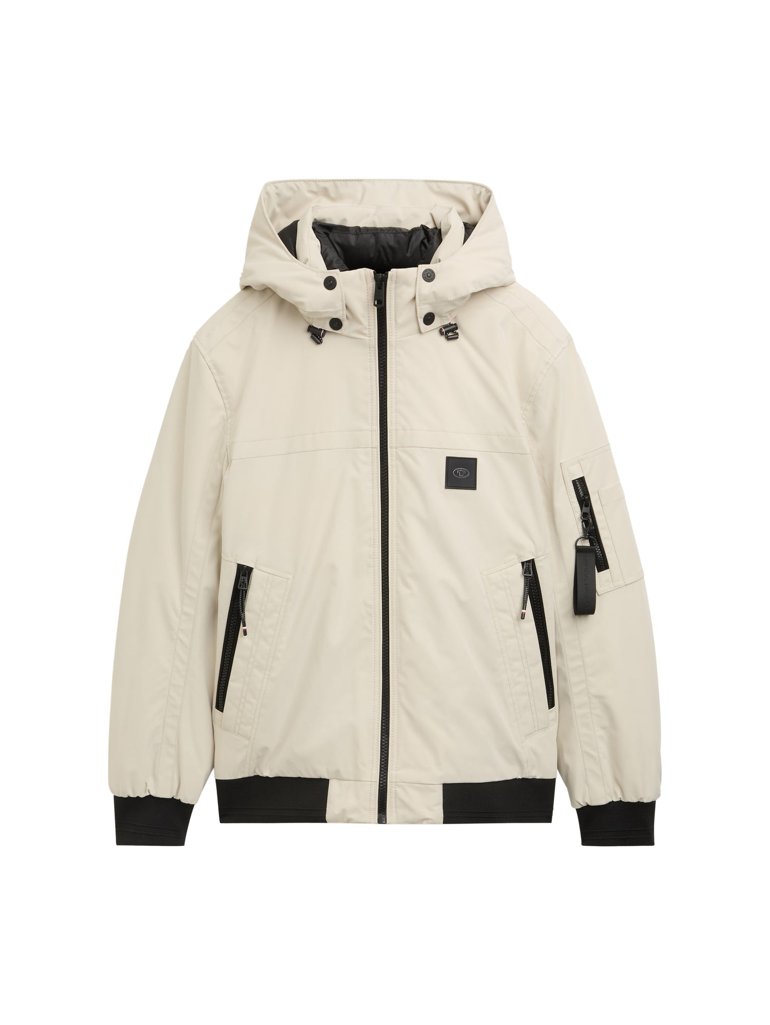 Atmungsaktive Übergangsjacke Herren Blouson mit Kapuze und Reißverschluss L