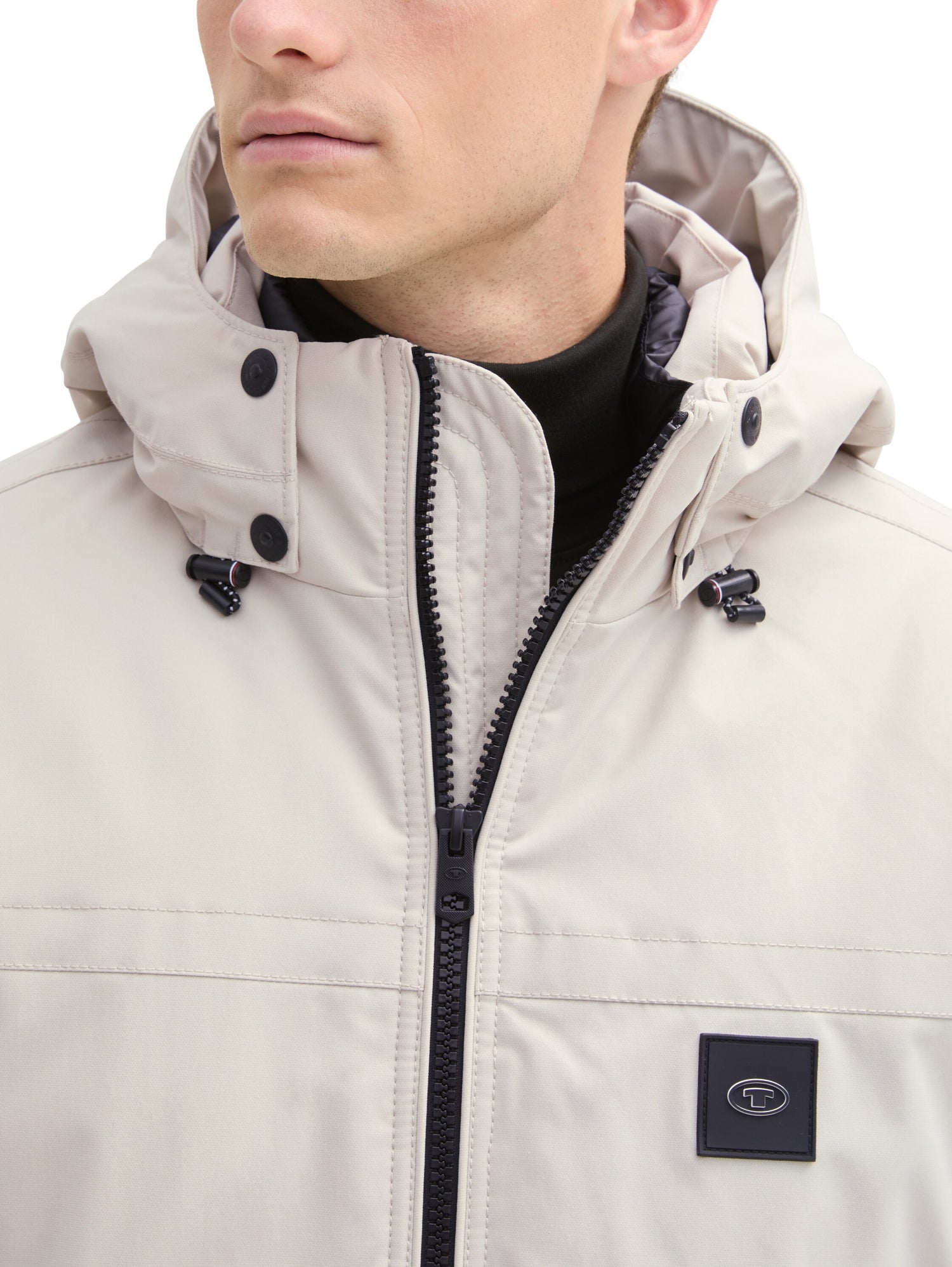 Atmungsaktive Übergangsjacke Herren Blouson mit Kapuze und Reißverschluss L