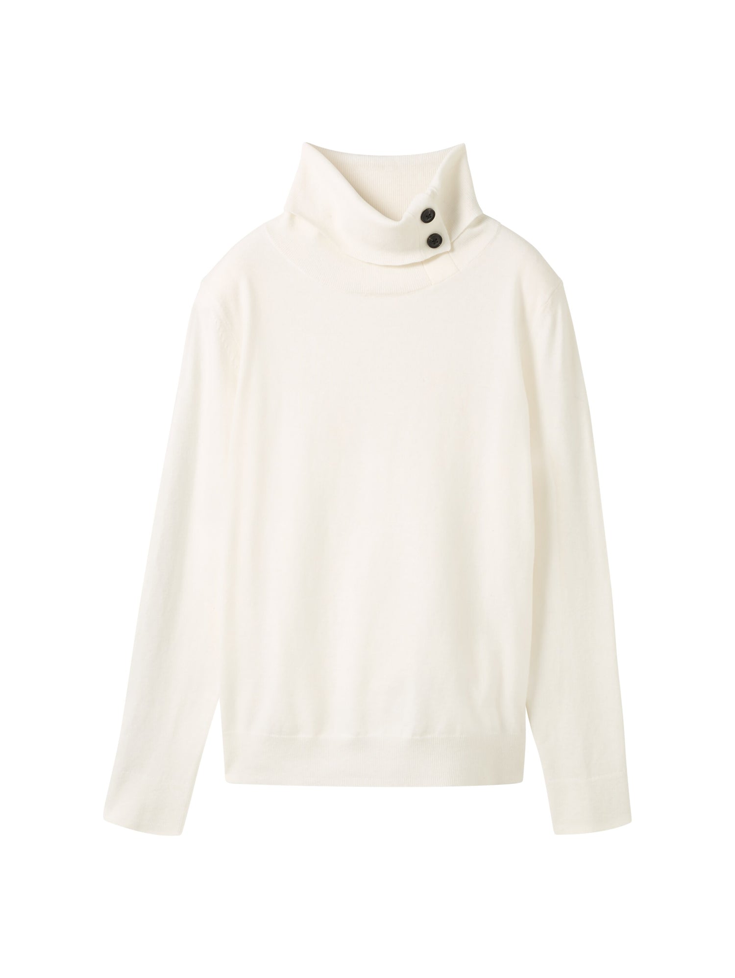 Tom Tailor Denim Rollkragenpullover für Damen mit Knöpfen am Kragen