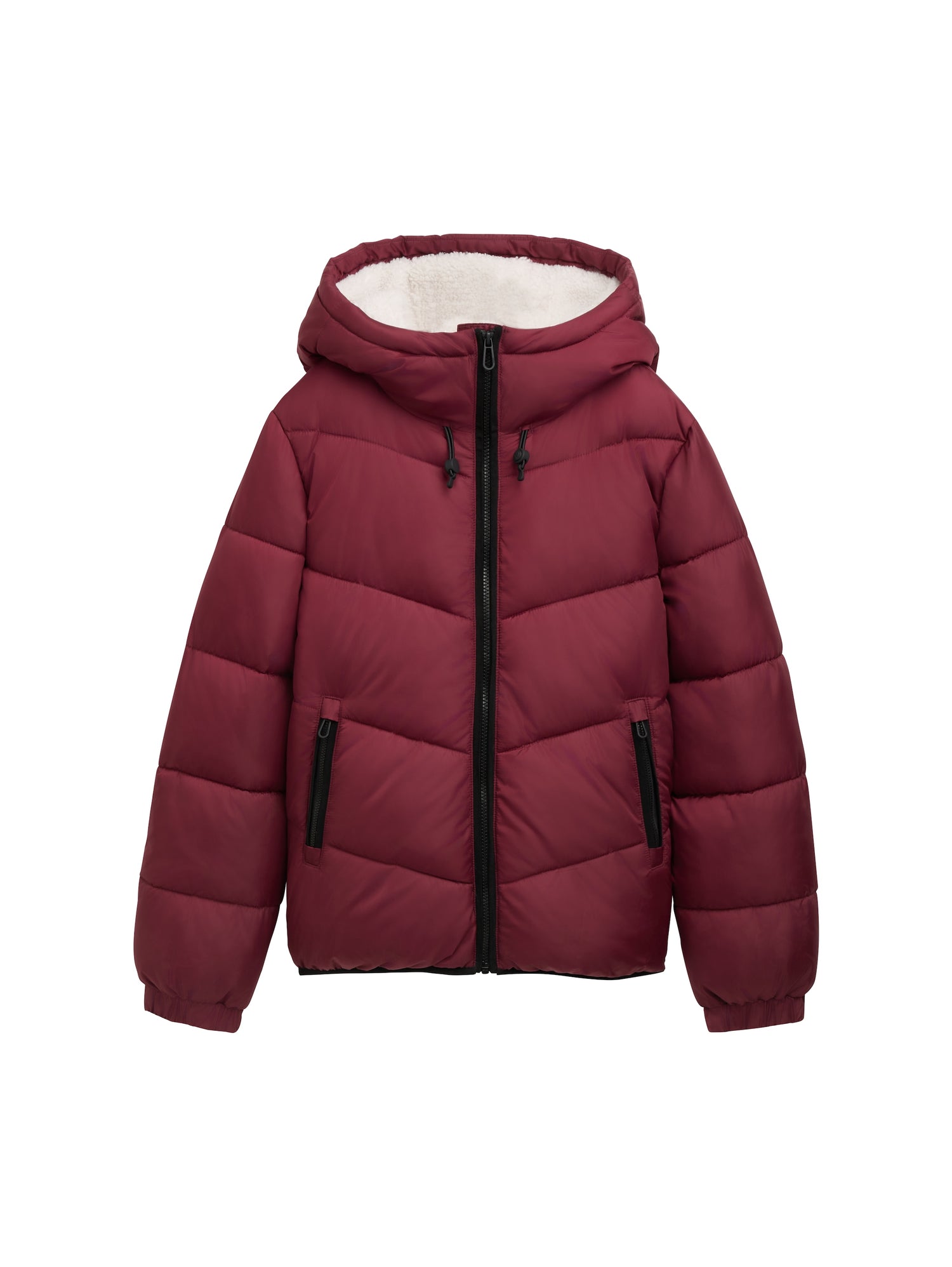Tom Tailor Denim Kapuzenjacke für Damen aus recyceltem Polyester in Schwarz