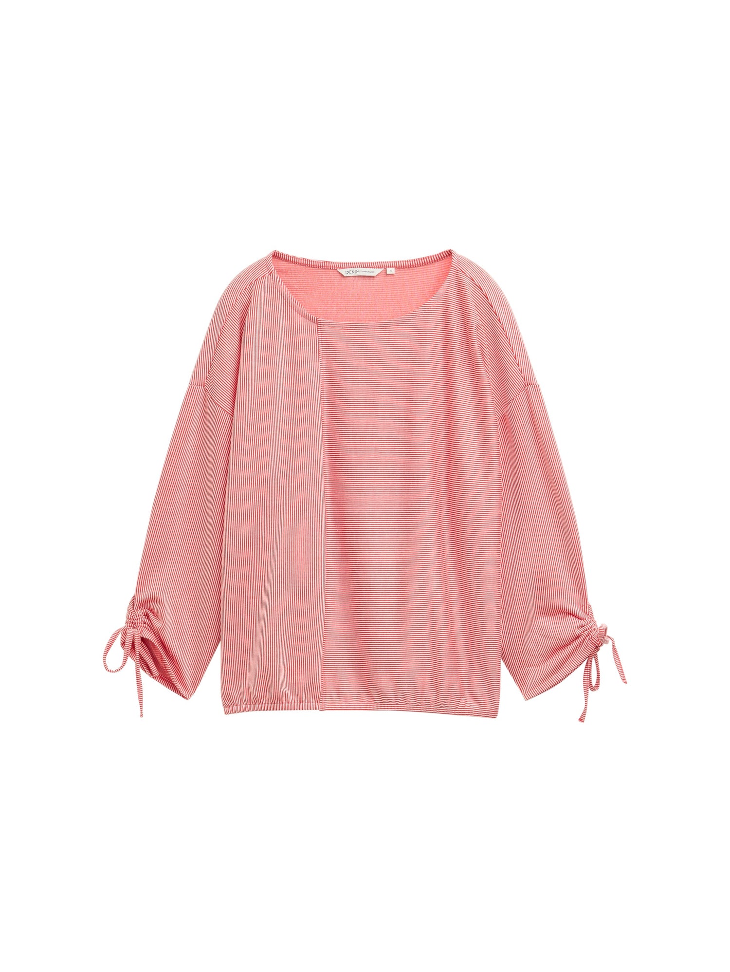 Tom Tailor Denim Blusenshirt für Damen mit 7/8 Arm und gestreiftem Design