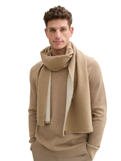 Tom Tailor Denim Fransen Schal für Herren in mountain taupe