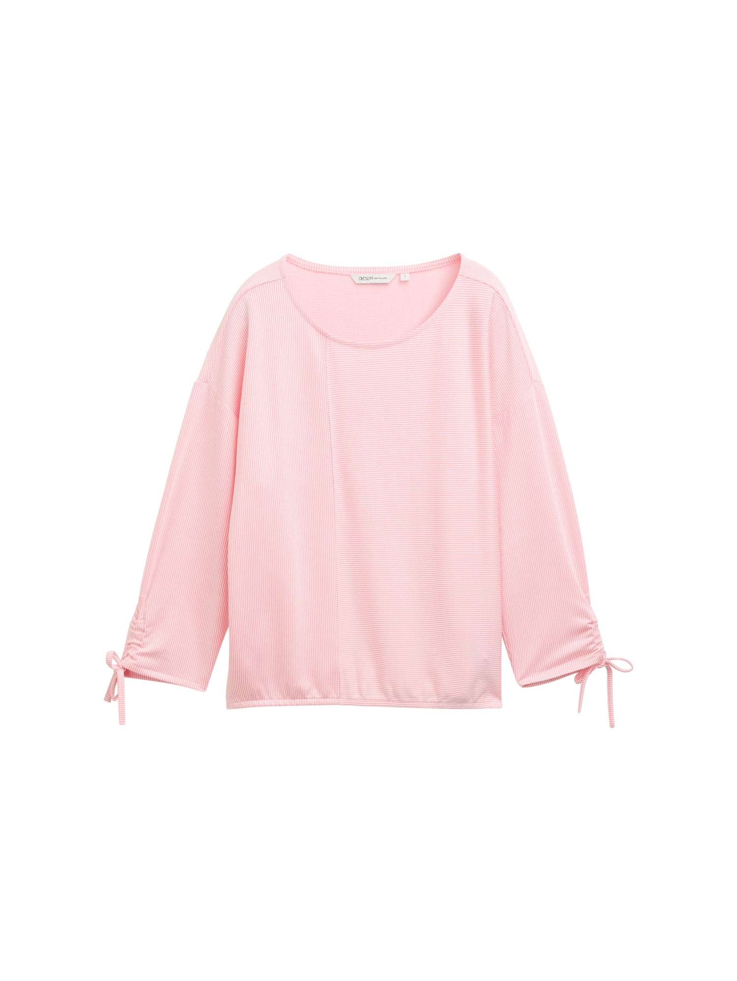 Tom Tailor Denim Blusenshirt für Damen mit 7/8 Arm und gestreiftem Design