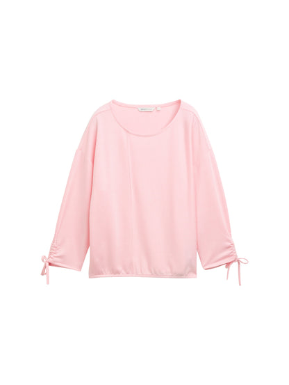 Tom Tailor Denim Blusenshirt für Damen mit 7/8 Arm und gestreiftem Design