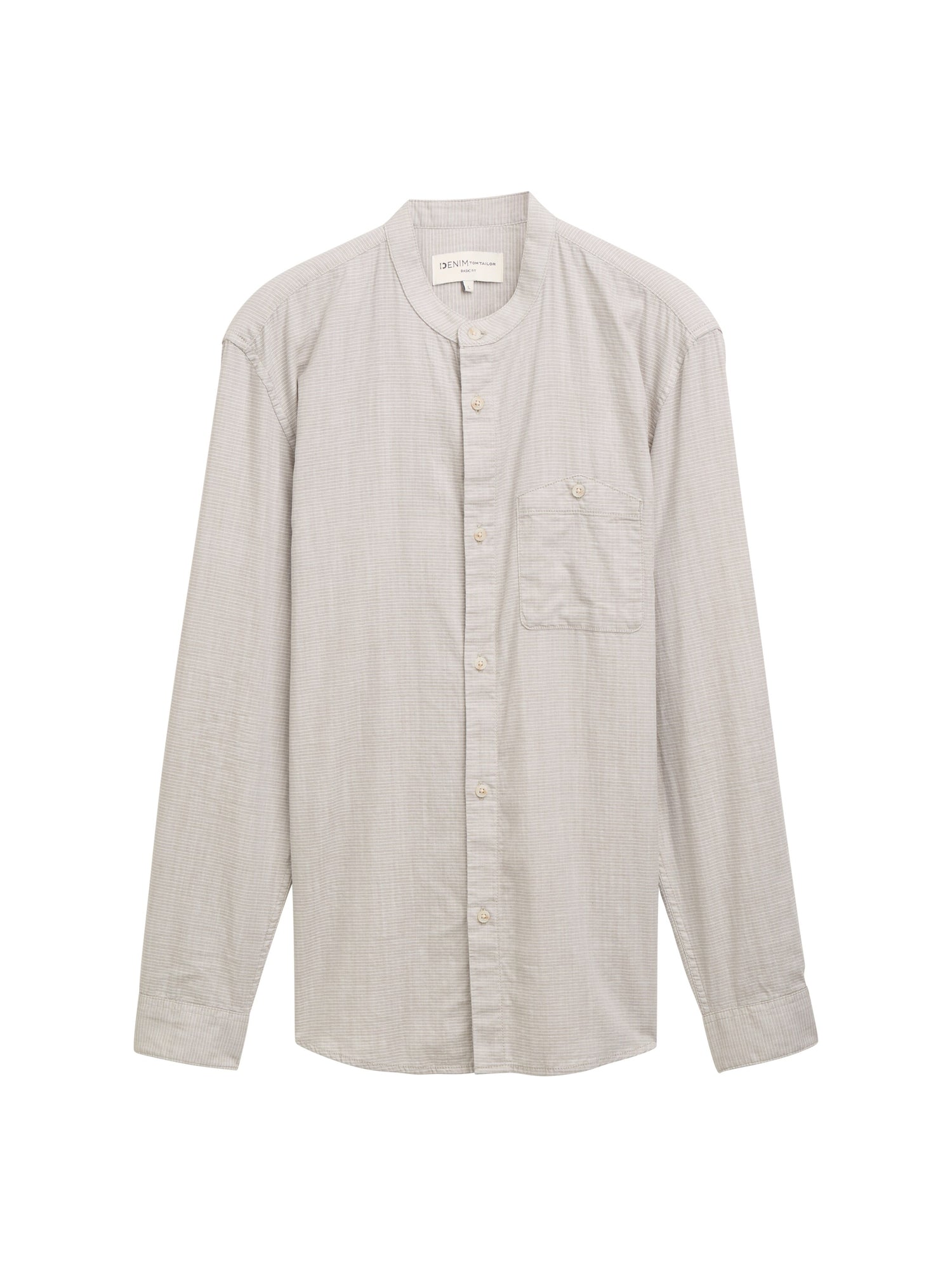 Basic Fit Hemd mit Stehkragen