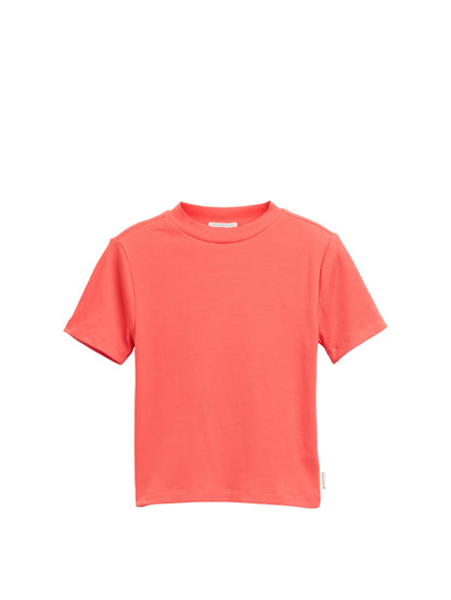 Tom Tailor Denim Crop Top Kinder mit Bio-Baumwolle und Rippstruktur