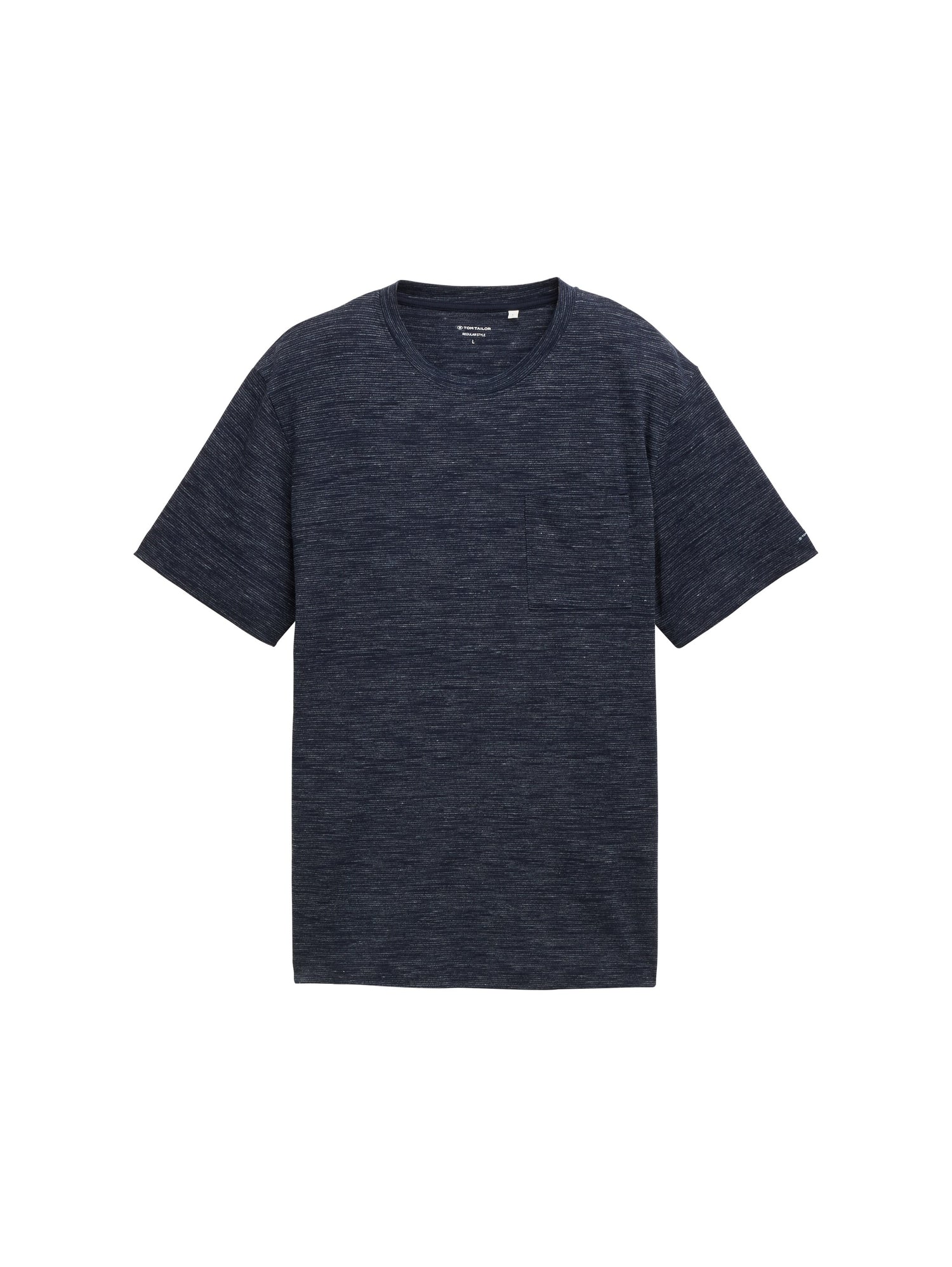 Tom Tailor Denim T-Shirt Herren Brusttasche Melange Optik