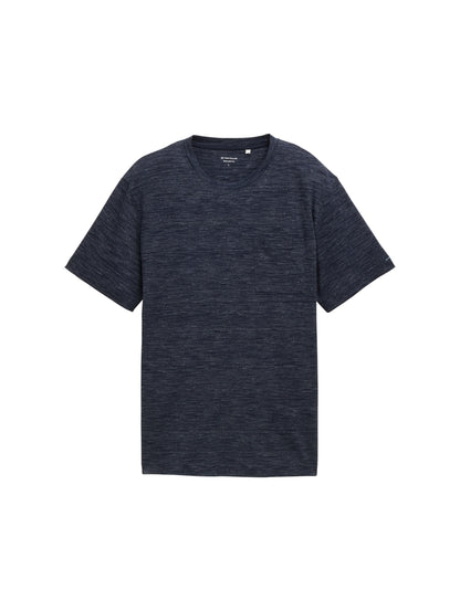 Tom Tailor Denim T-Shirt Herren Brusttasche Melange Optik