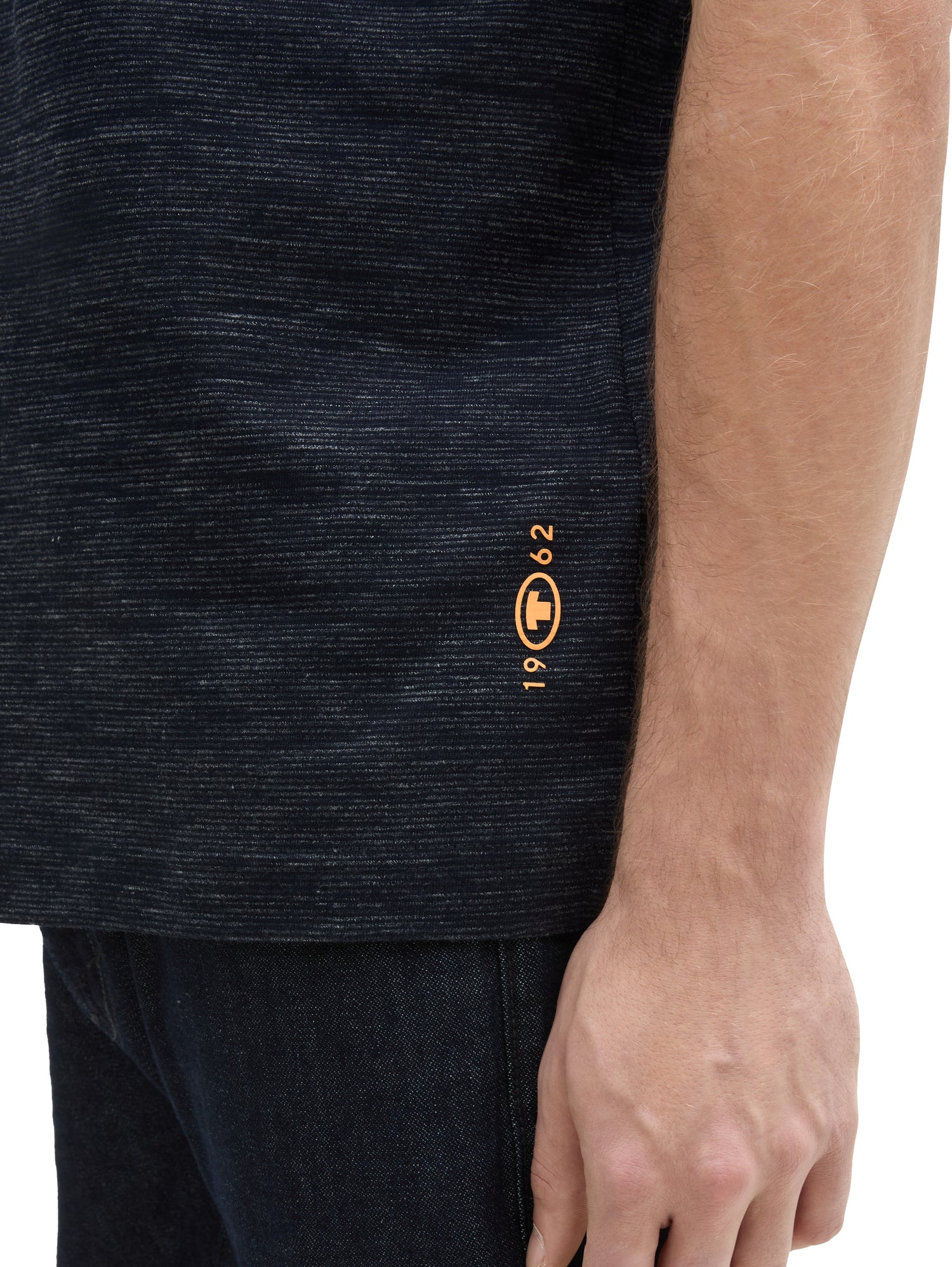 Tom Tailor Denim T-Shirt Herren Brusttasche Melange Optik