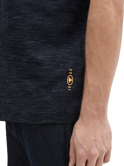 Tom Tailor Denim T-Shirt Herren Brusttasche Melange Optik