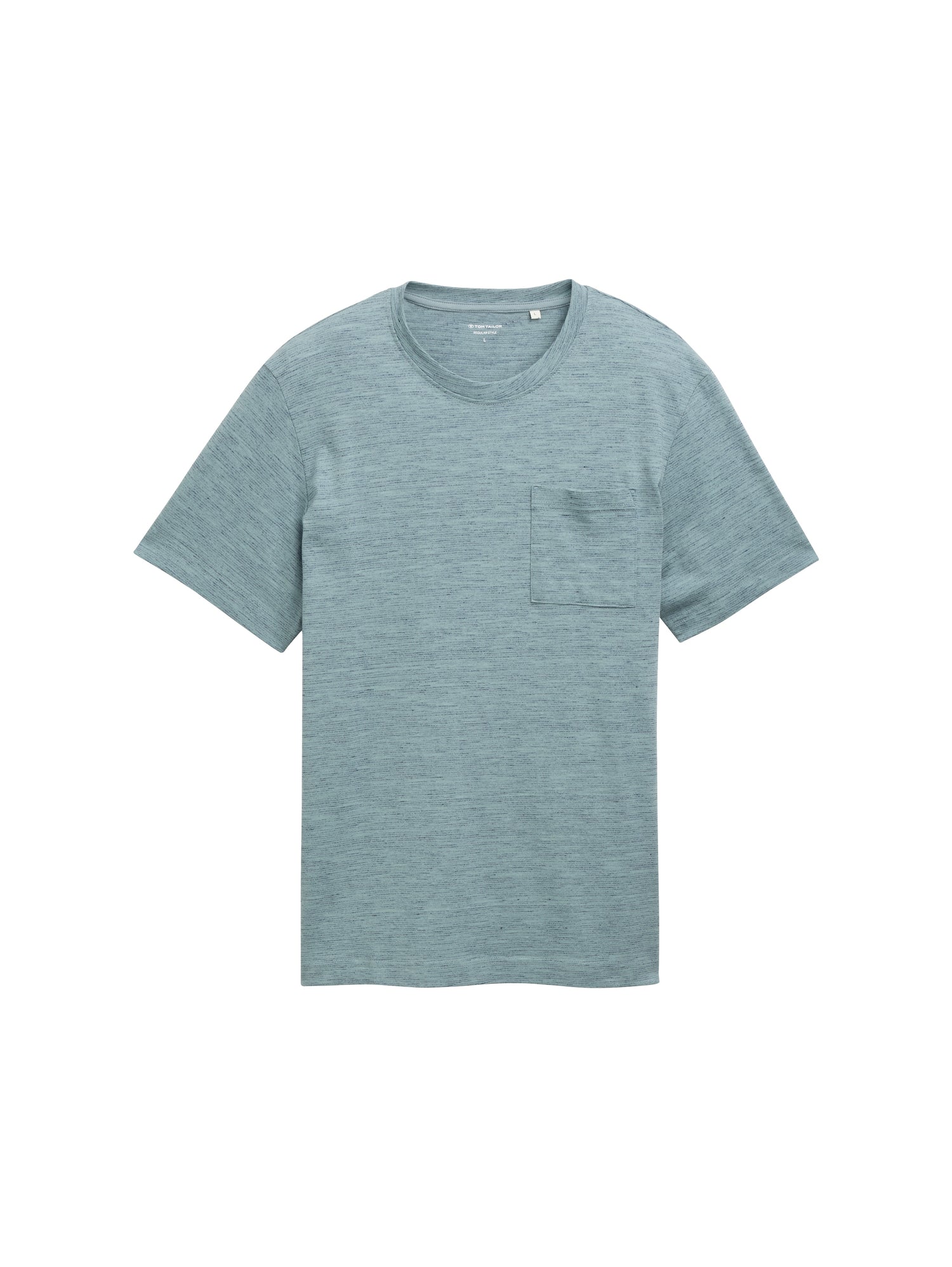 Tom Tailor Denim T-Shirt Herren Brusttasche Melange Optik