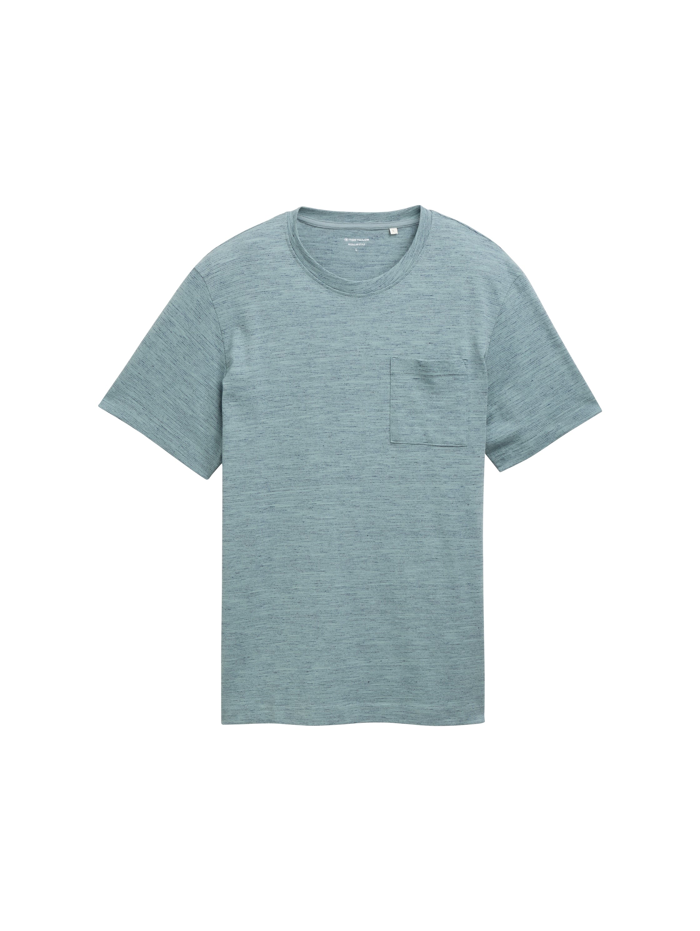 Tom Tailor Denim T-Shirt Herren Brusttasche Melange Optik