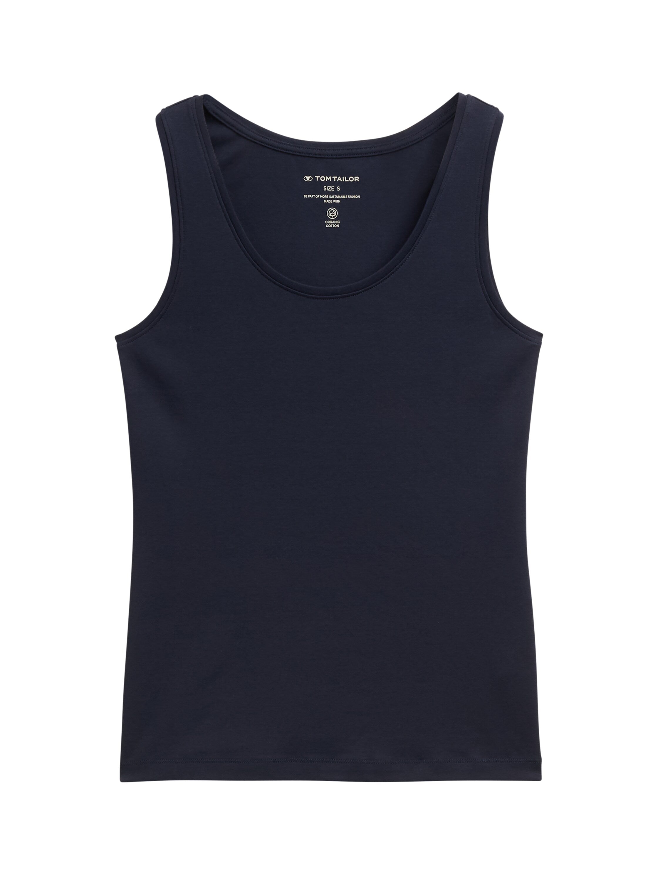 Tom Tailor Denim Basic Top Damen Weiß Stretch Baumwolle