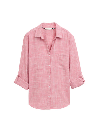 Tom Tailor Denim Bluse Damen Regular Fit Nachhaltige Baumwolle