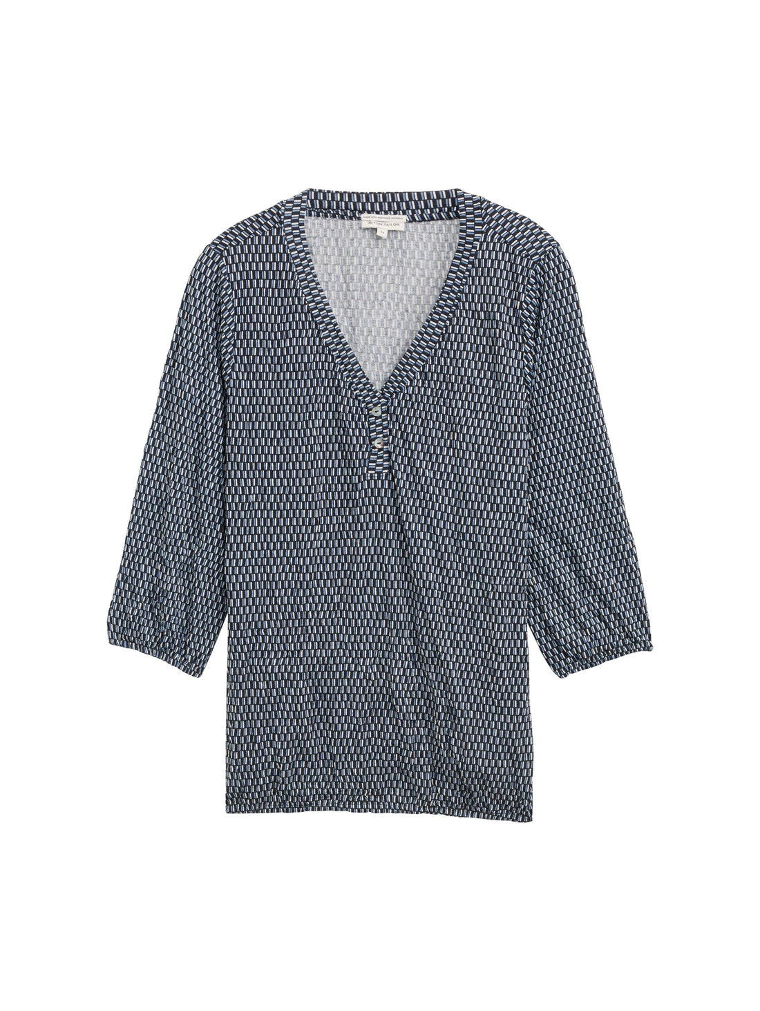 Tom Tailor Denim Langarmshirt Blusen-Optik Damen mit Gummibund