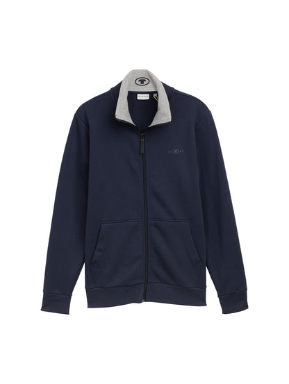 Tom Tailor Denim Sweatjacke für Erwachsene Männer mit Logo-Print