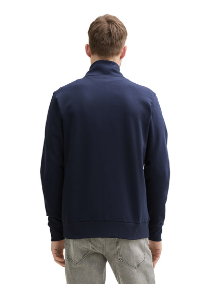 Tom Tailor Denim Sweatjacke für Erwachsene Männer mit Logo-Print