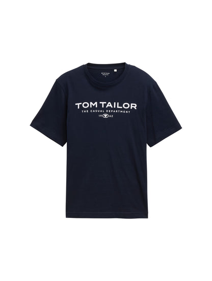 Tom Tailor Denim Basic T-Shirt Erwachsene Männlich Logo-Print