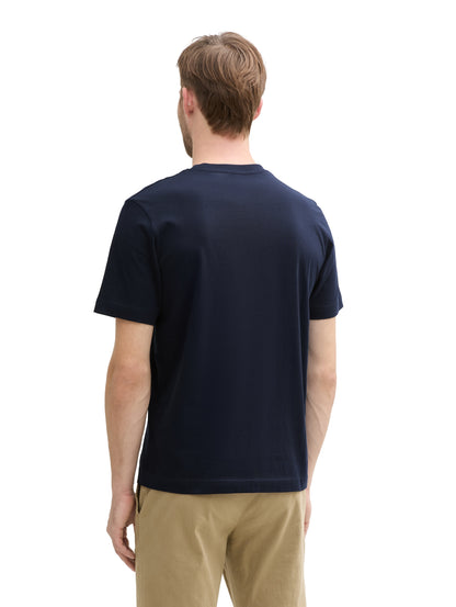 Tom Tailor Denim Basic T-Shirt Erwachsene Männlich Logo-Print