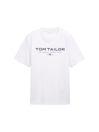 Tom Tailor Denim Basic T-Shirt Erwachsene Männlich Logo-Print