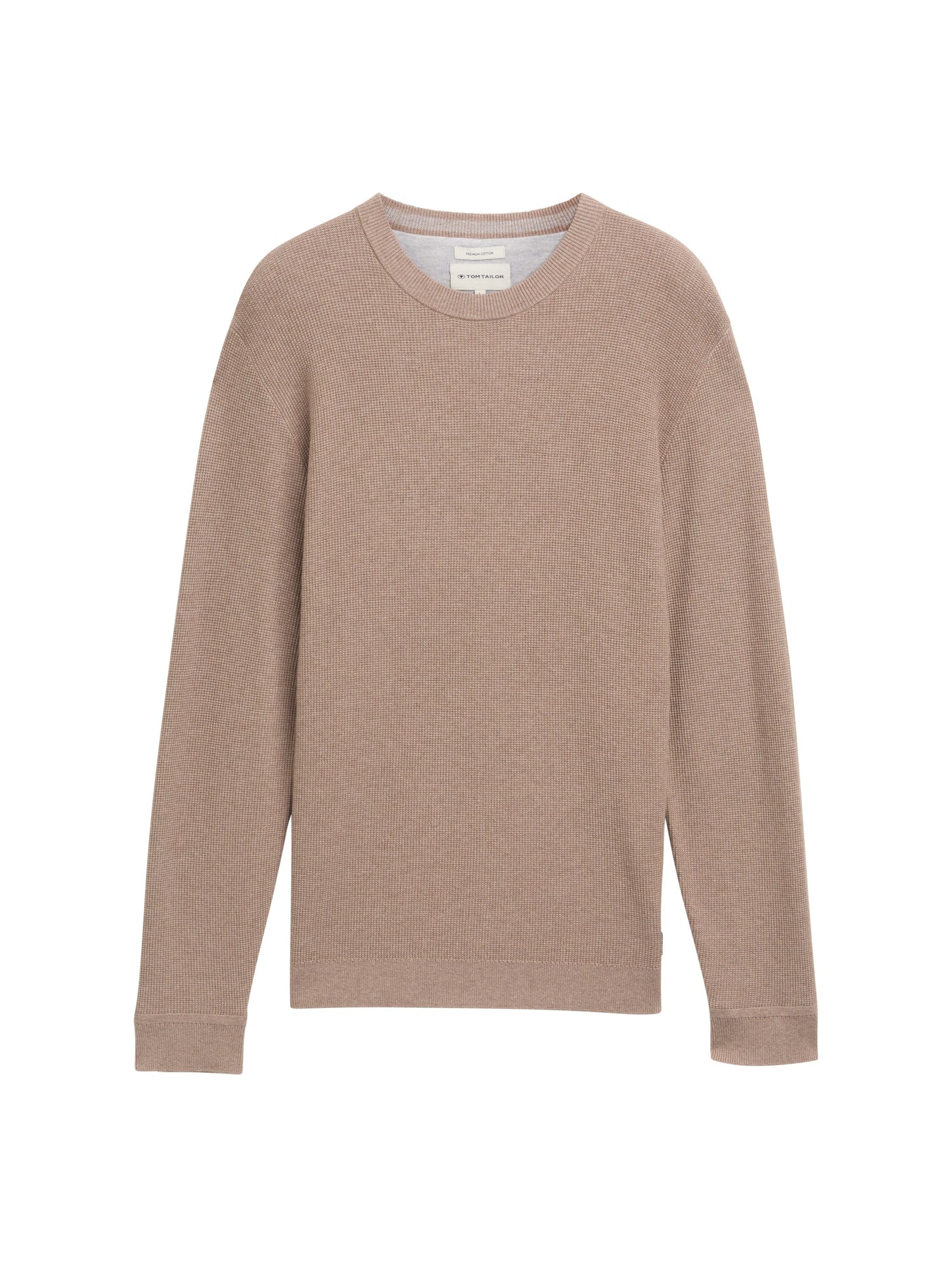 Tom Tailor Den Herren Pullover Logo-Badge Baumwolle Regular Fit