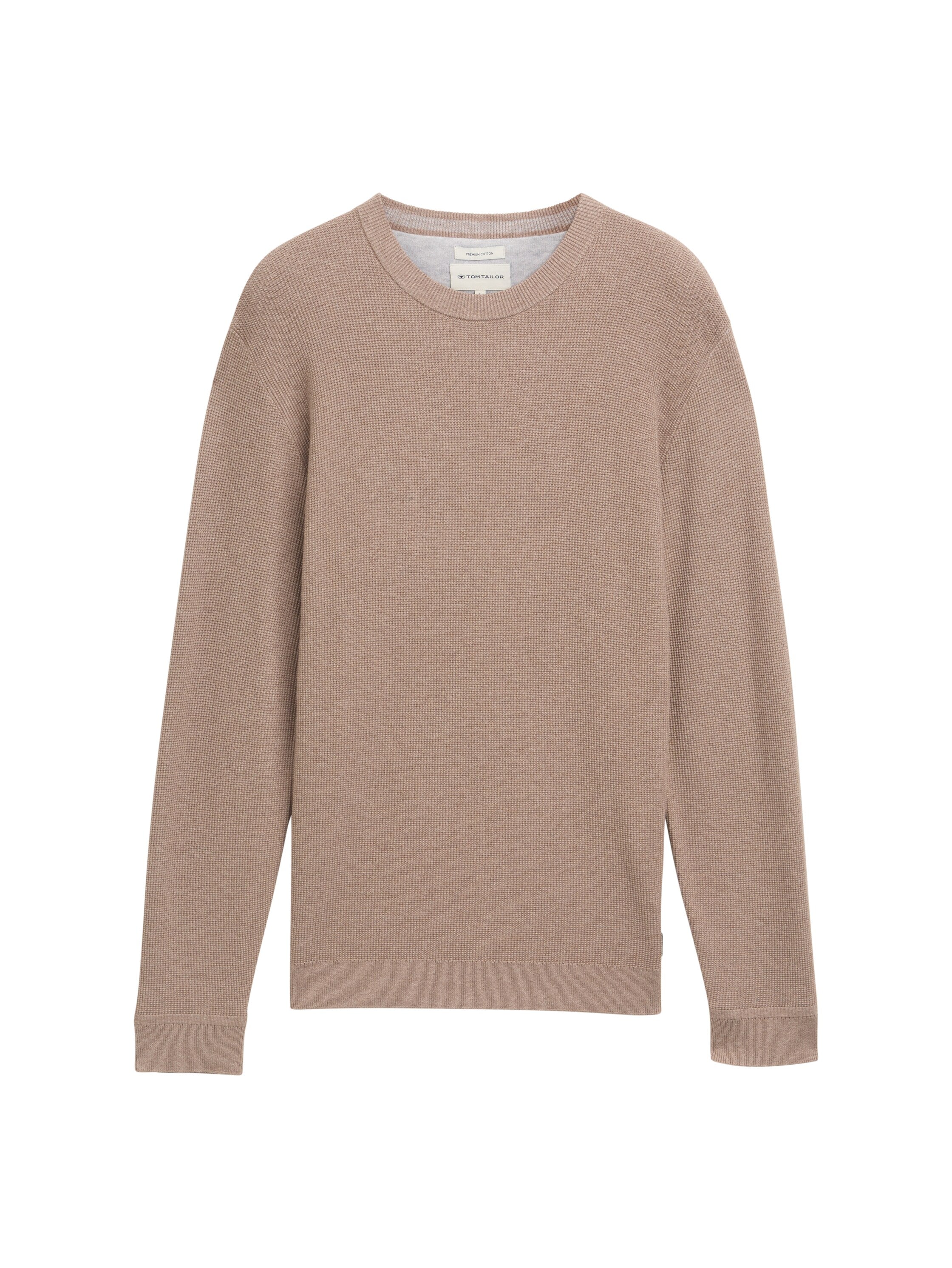 Tom Tailor Den Herren Pullover Logo-Badge Baumwolle Regular Fit