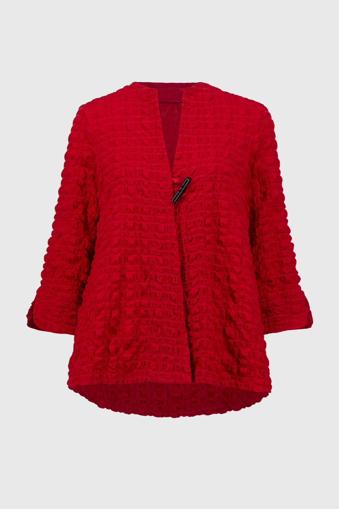 Jacquard Trapezjacke in Reliefoptik