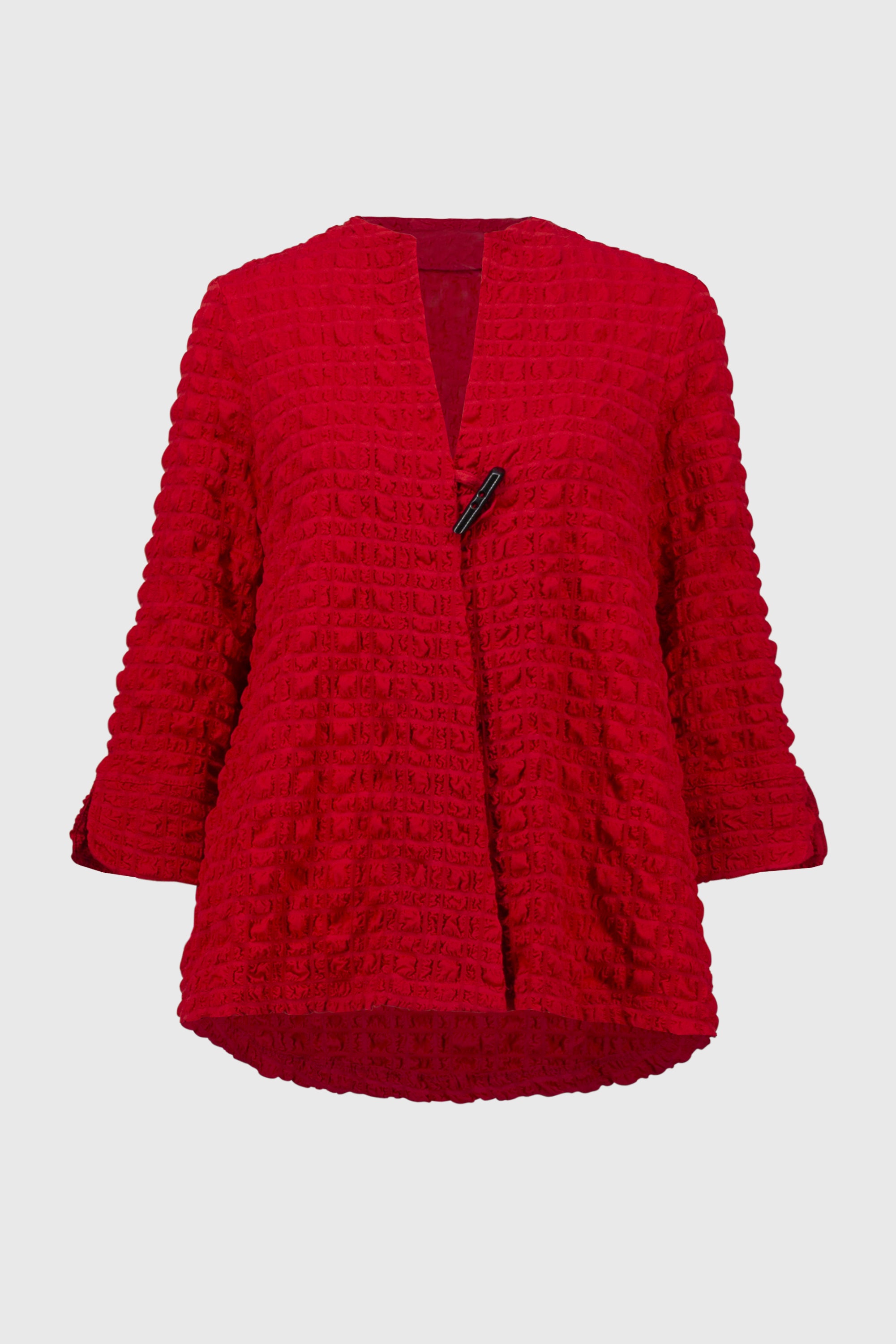Jacquard Trapezjacke in Reliefoptik