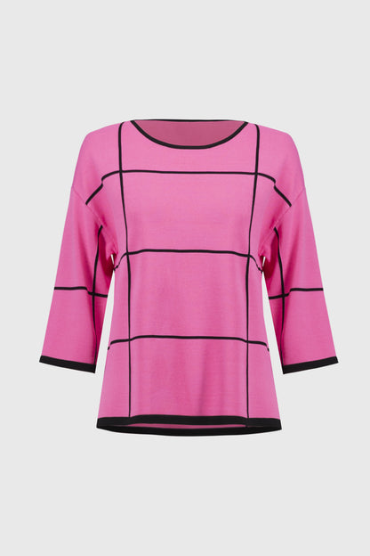 Moderner Damen Pullover Rundhalsausschnitt Dreiviertelärmel