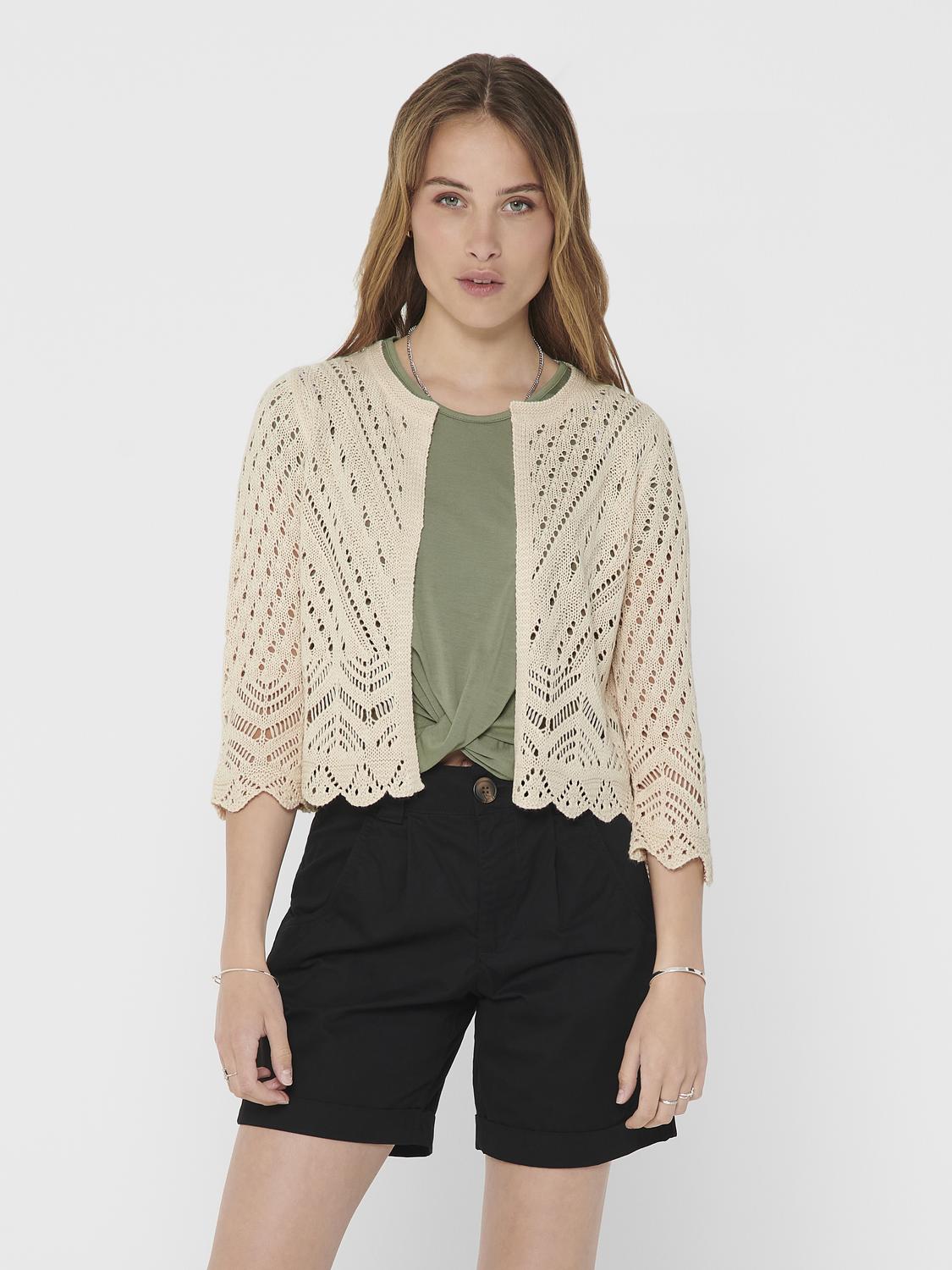 JDY Strickjacke Damen in Hellgrau