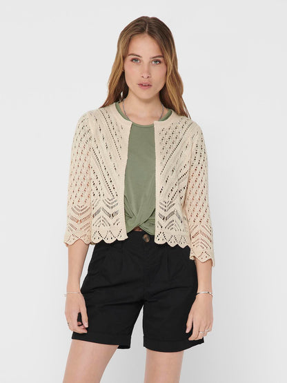 JDY Strickjacke Damen in Hellgrau