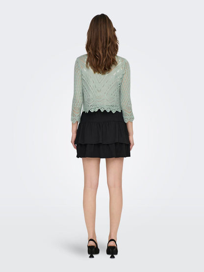JDY Strickjacke Damen in Hellgrau