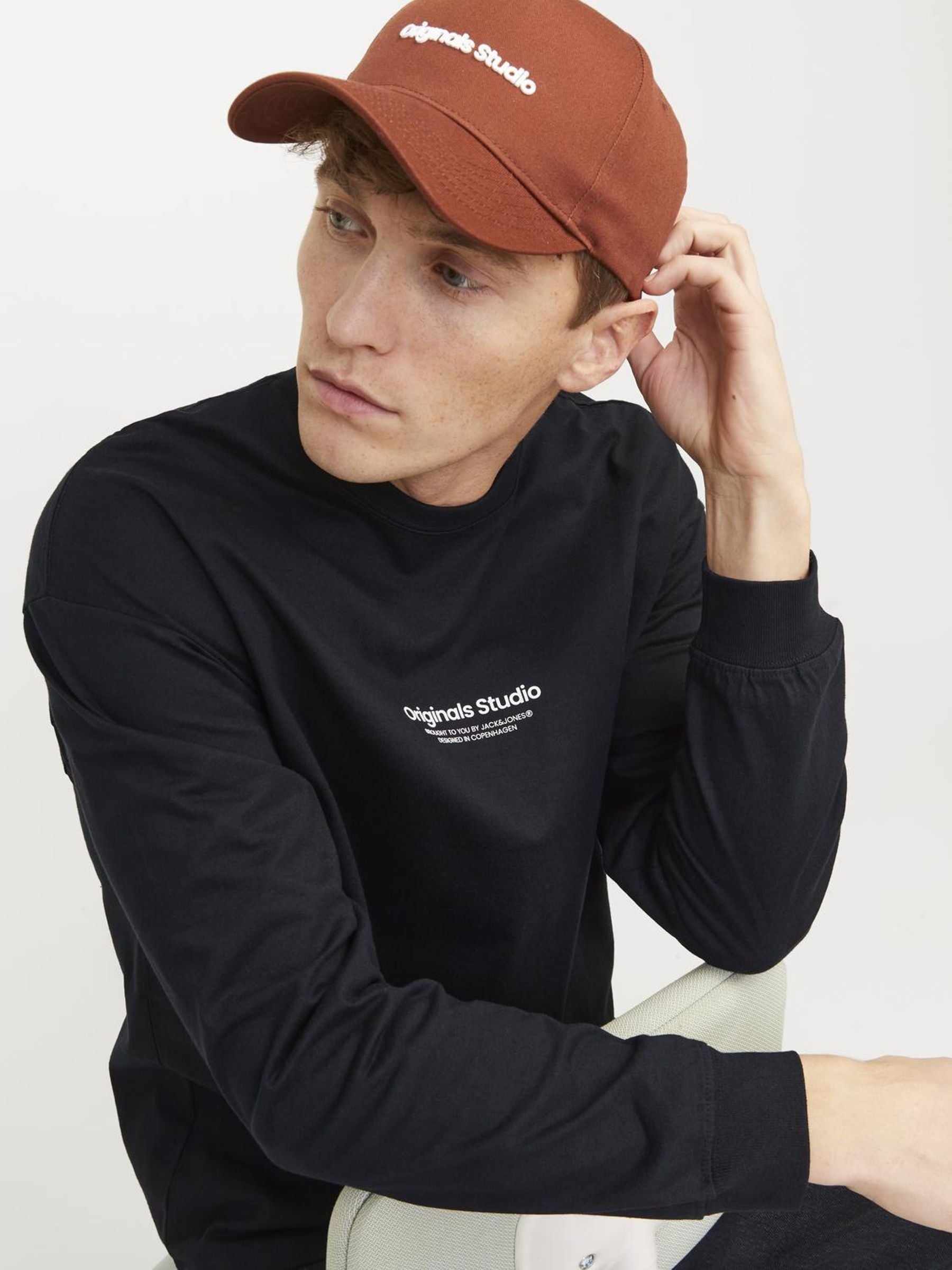 Bestseller Langarm T-Shirt Herren 3D-Druck Locker geschnitten