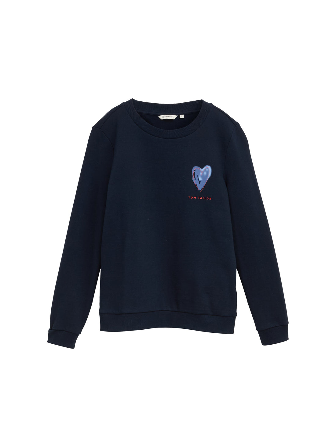 Tom Tailor Denim Sweatshirt Weiblich mit Print und Rippbündchen