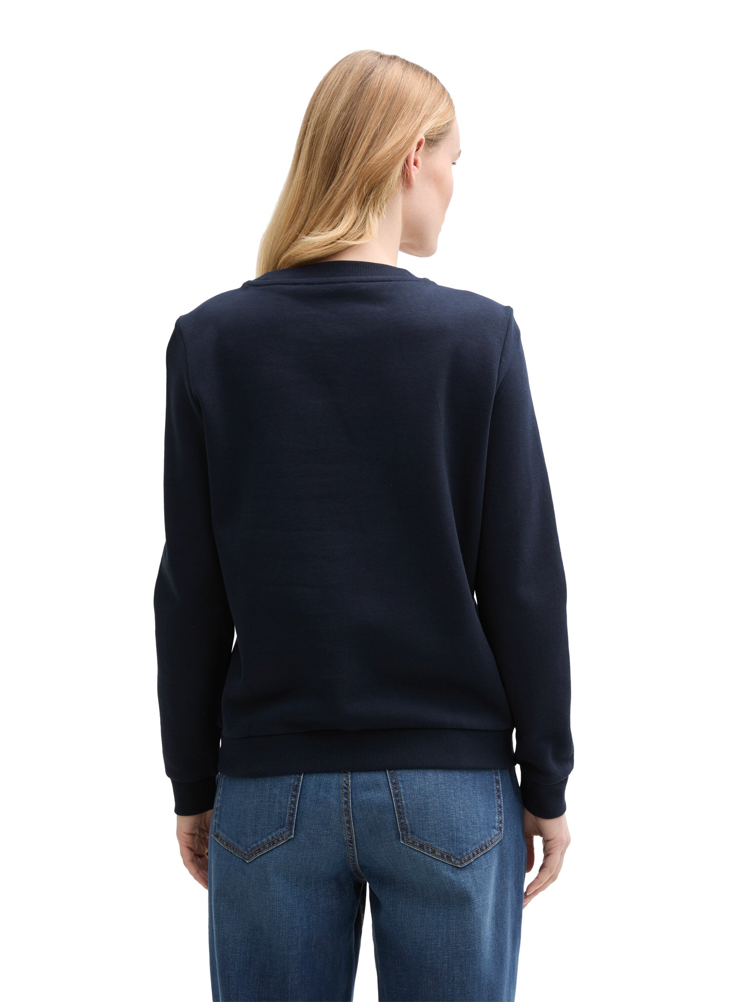 Tom Tailor Denim Sweatshirt Weiblich mit Print und Rippbündchen