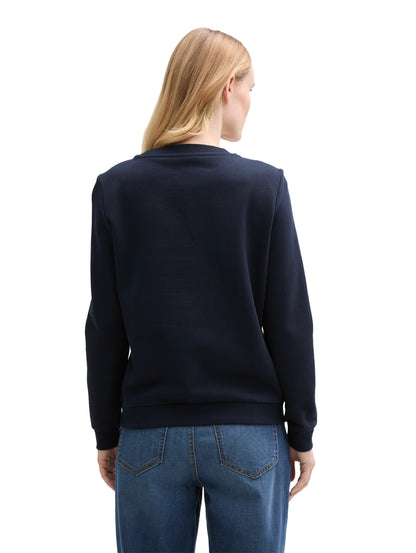 Tom Tailor Denim Sweatshirt Weiblich mit Print und Rippbündchen