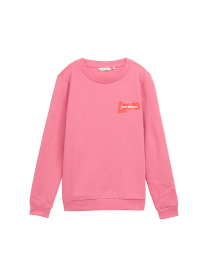 Tom Tailor Denim Sweatshirt Weiblich mit Print und Rippbündchen